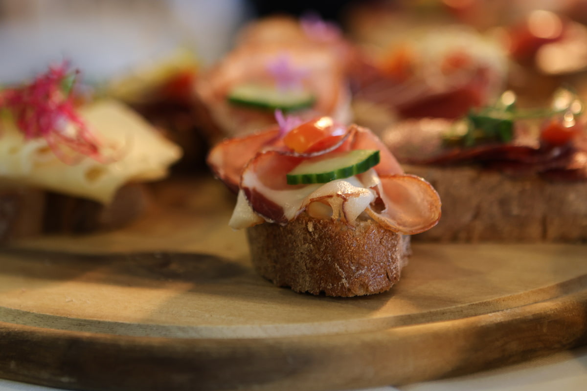 Regionale Brötchen beim Empfang